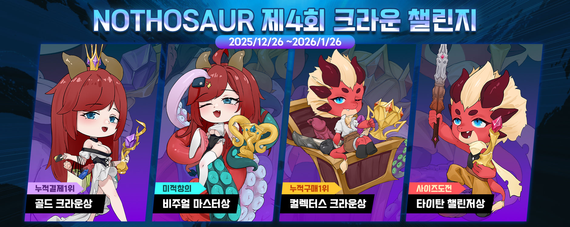 Nothosaur Grand Awards: ์ 4ํ ํฌ๋ผ์ด ์ฑ๋ฆฐ์ง ์์! ๐ฃ