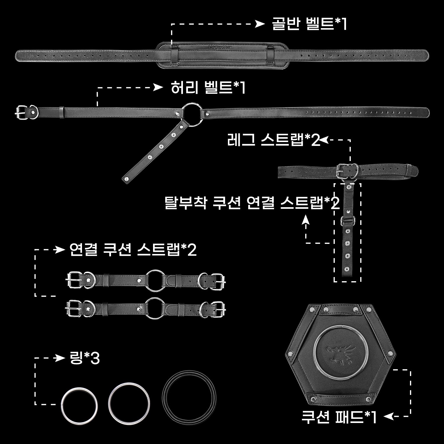 【메두사】스트랩온 하네스 / 페니스 밴드 Yrdeno Strap